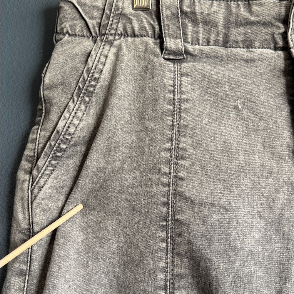 Democracy Womens Light Gray Seamed Wide Leg Jeans - Picture 4 of 8